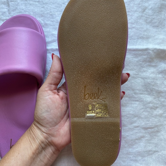 Beek Leather slides in Lilac - Picture 5 of 5